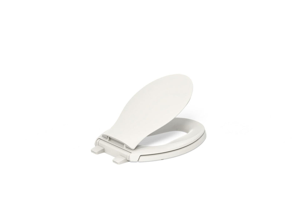 KOHLER K-4732-RL Transitions ReadyLatch Quiet-Close elongated toilet seat, biscuit