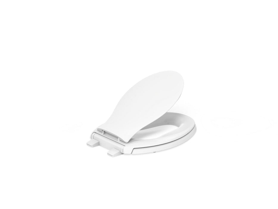 KOHLER K-4732-RL Transitions ReadyLatch Quiet-Close elongated toilet seat, white