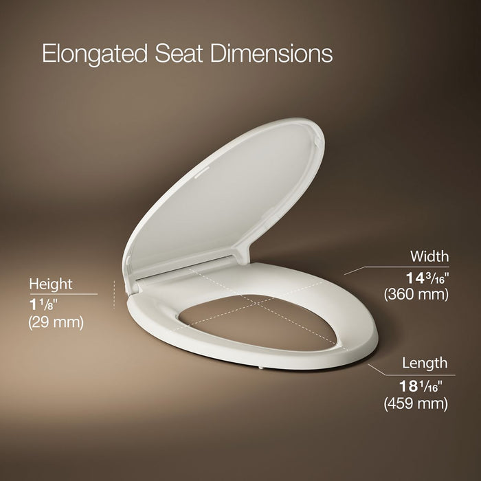 KOHLER K-4733-RL Glenbury ReadyLatch Quiet-Close elongated toilet seat