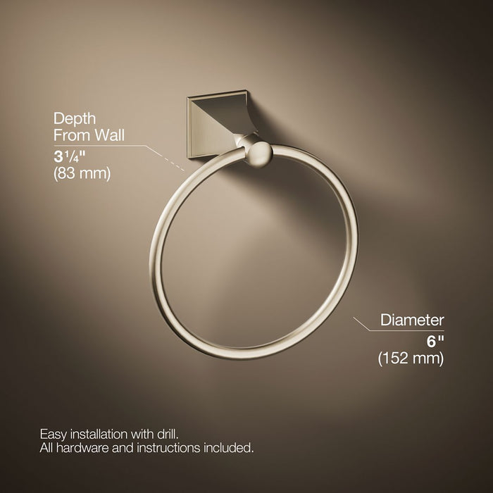 KOHLER K-487 Memoirs Towel ring, vibrant brushed bronze - view 4
