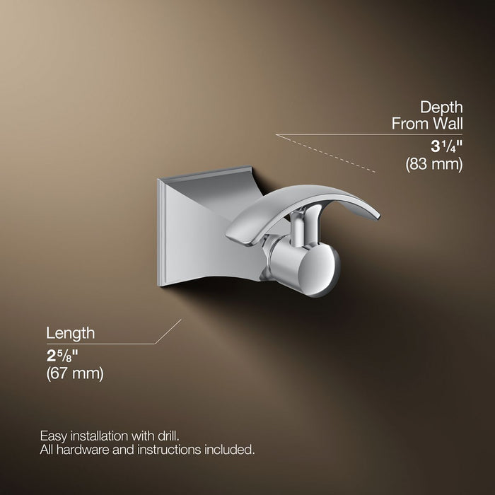 KOHLER K-492 Memoirs Robe hook, polished chrome - view 5