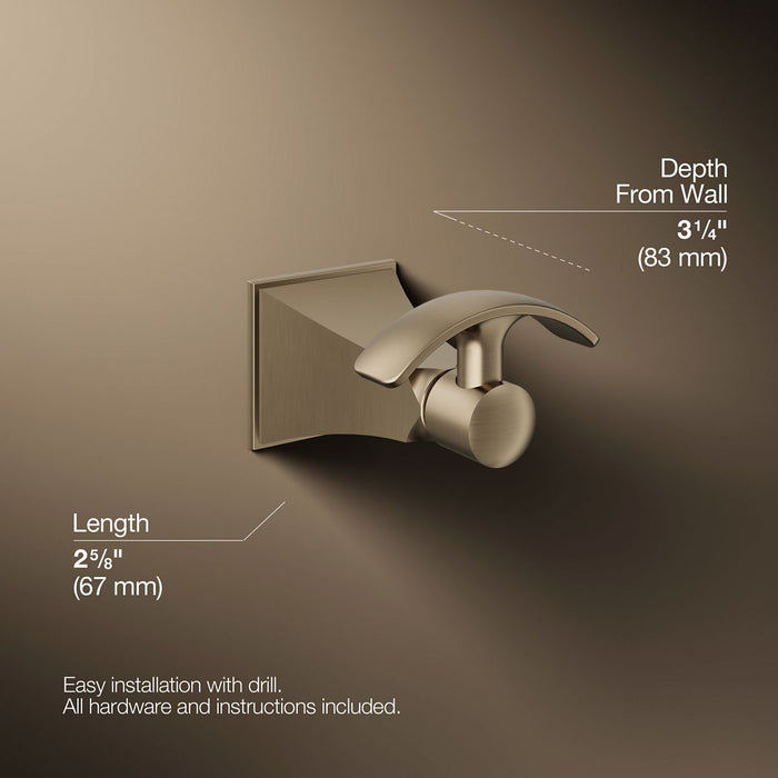 KOHLER K-492 Memoirs Robe hook, vibrant brushed bronze - view 4