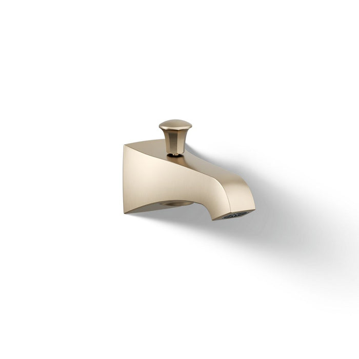 KOHLER K-496 Memoirs Wall-mount bath spout with diverter, vibrant brushed bronze - view 5