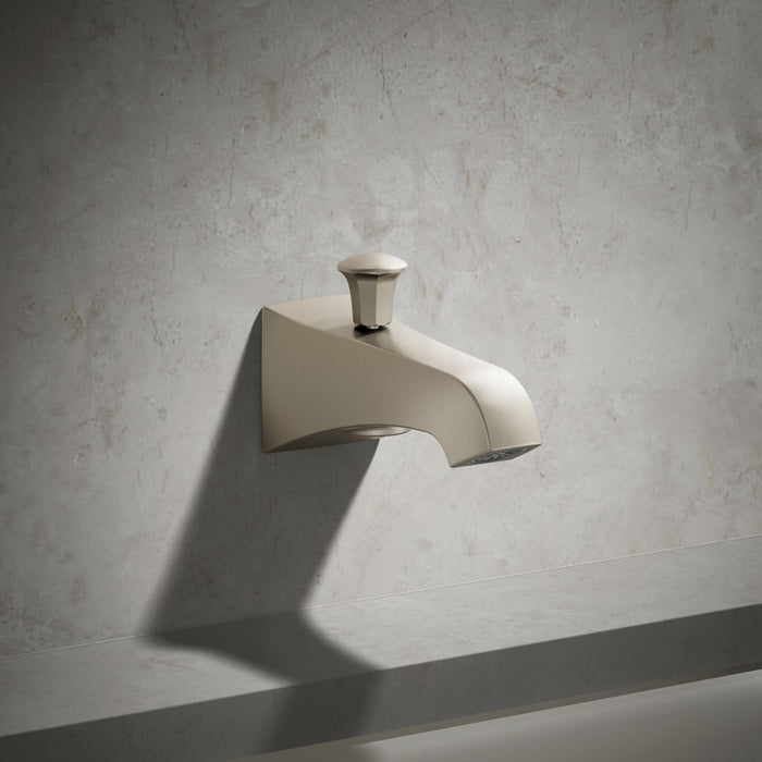 KOHLER K-496 Memoirs Wall-mount bath spout with diverter, vibrant brushed nickel - view 5