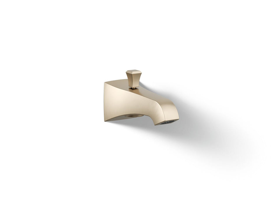 KOHLER K-496-V Memoirs Wall-mount bath spout with Deco design and diverter