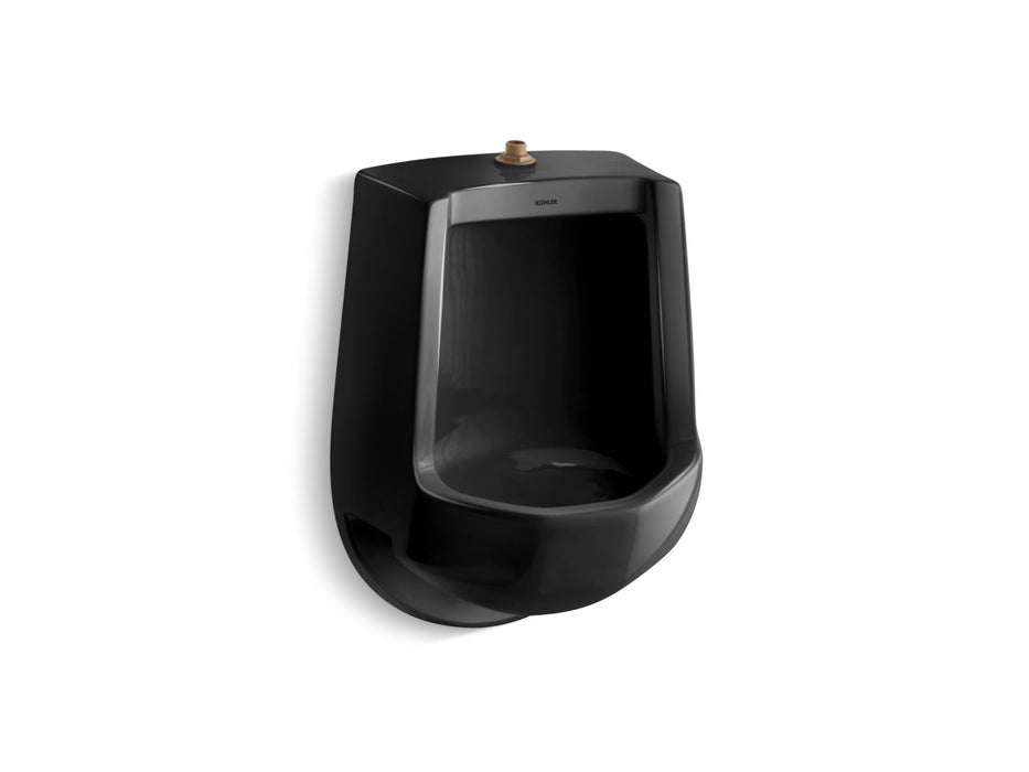 KOHLER K-4989-T Freshman Siphon-jet half-stall 1.0 gpf urinal, top spud, black black