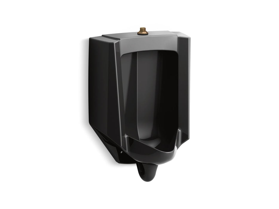 KOHLER K-4991-ET Bardon High-Efficiency Urinal (HEU), washout, wall-hung, 0.125 gpf to 1.0 gpf, top spud, black black