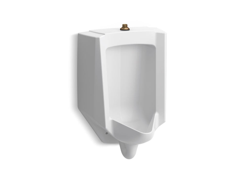 KOHLER K-4991-ET Bardon High-Efficiency Urinal (HEU), washout, wall-hung, 0.125 gpf to 1.0 gpf, top spud, white