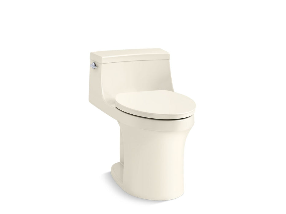 KOHLER K-5172 San Souci One-piece compact elongated toilet with concealed trapway, 1.28 gpf, biscuit