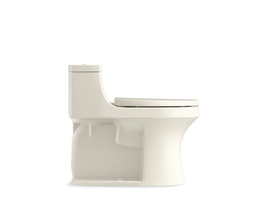 KOHLER K-5172 San Souci One-piece compact elongated toilet with concealed trapway, 1.28 gpf, biscuit - view 3