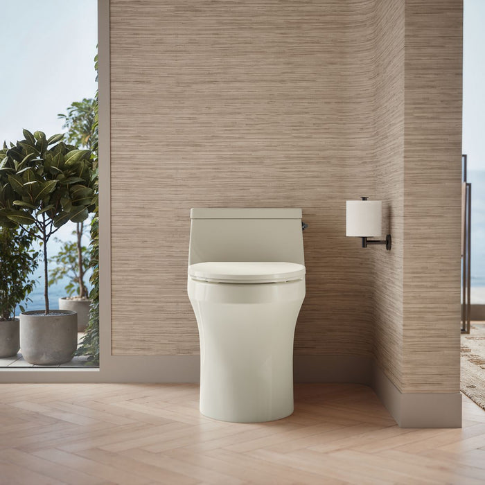 KOHLER K-5172-RA San Souci One-piece compact elongated toilet with concealed trapway, 1.28 gpf, biscuit - view 5