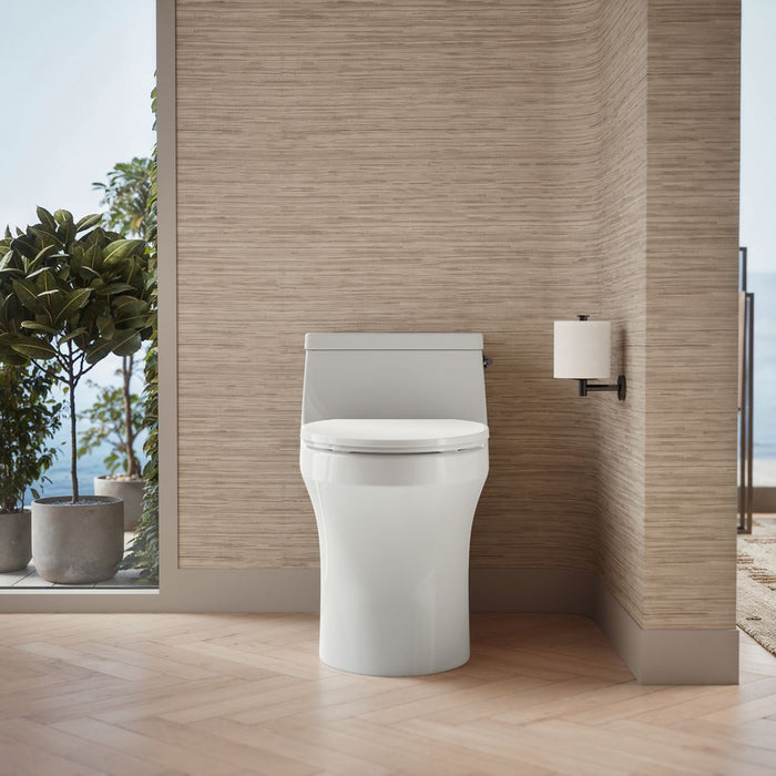 KOHLER K-5172-RA San Souci One-piece compact elongated toilet with concealed trapway, 1.28 gpf, white - view 4