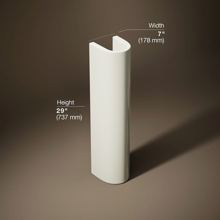 KOHLER K-5246 Veer Pedestal, biscuit - view 3