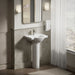 KOHLER K-5247-1 Veer 21" rectangular pedestal bathroom sink, white - view 4