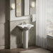 KOHLER K-5247-8 Veer 21" square pedestal bathroom sink, white - view 5
