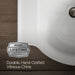 KOHLER K-5265-1 Veer 21" rectangular pedestal bathroom sink, white - view 2