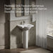 KOHLER K-5265-1 Veer 21" rectangular pedestal bathroom sink, white - view 3