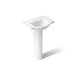KOHLER K-5266-4 Veer 24" Rectangular Pedestal Bathroom Sink, White - 3/4 view of product