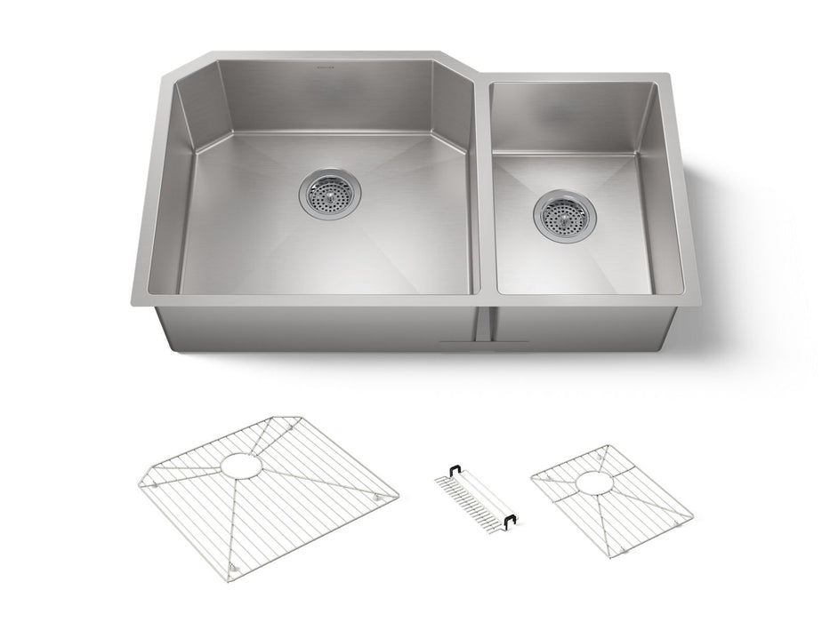 KOHLER K-5282 Strive 35-1/2" undermount double-bowl kitchen sink