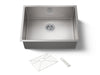 KOHLER K-5286 Strive 24" undermount single-bowl kitchen sink, stainless steel