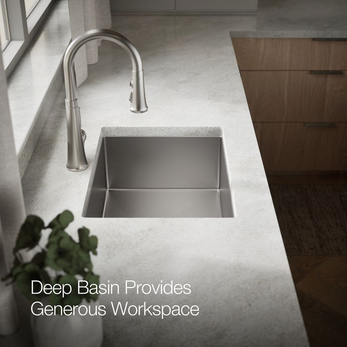 KOHLER K-5286 Strive 24" undermount single-bowl kitchen sink, stainless steel - view 5