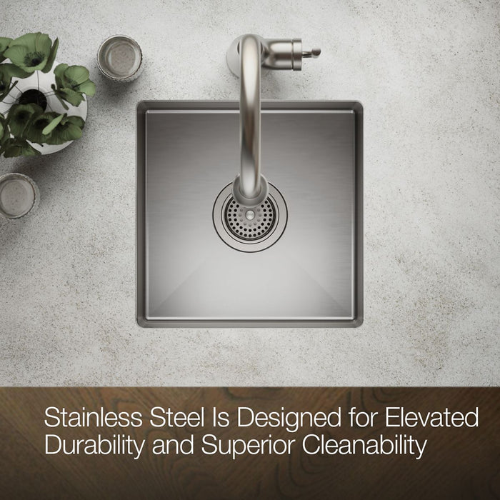 KOHLER K-5287 Strive 15" undermount bar sink, stainless steel - view 5