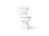 KOHLER K-5298-RA Highline Two-piece Elongated Toilet, 1.0 GPF, White - 3/4 view of product