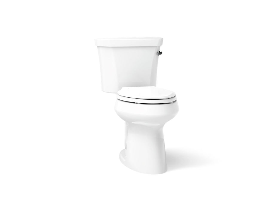 KOHLER K-5298-RA Highline Two-piece Elongated Toilet, 1.0 GPF, White - 3/4 view of product