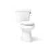 KOHLER K-5298-RA Highline Two-piece Elongated Toilet, 1.0 GPF, White - 3/4 view of product