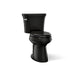 KOHLER K-5298 Highline Two-piece elongated toilet, 1.0 gpf, black black