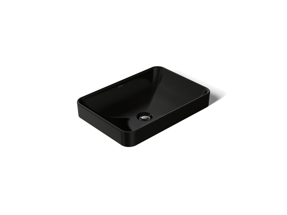 KOHLER K-5373-0 K-5373 Vox 22-3/4" Rectangular Vessel Bathroom Sink, black black