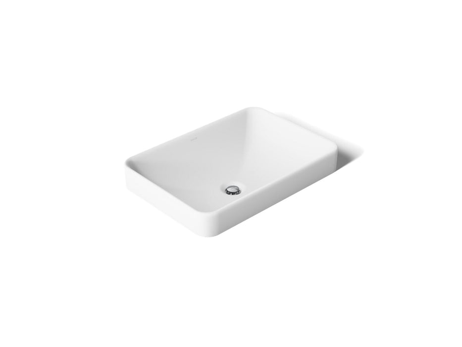 KOHLER K-5373-0 K-5373 Vox 22-3/4" Rectangular Vessel Bathroom Sink, white