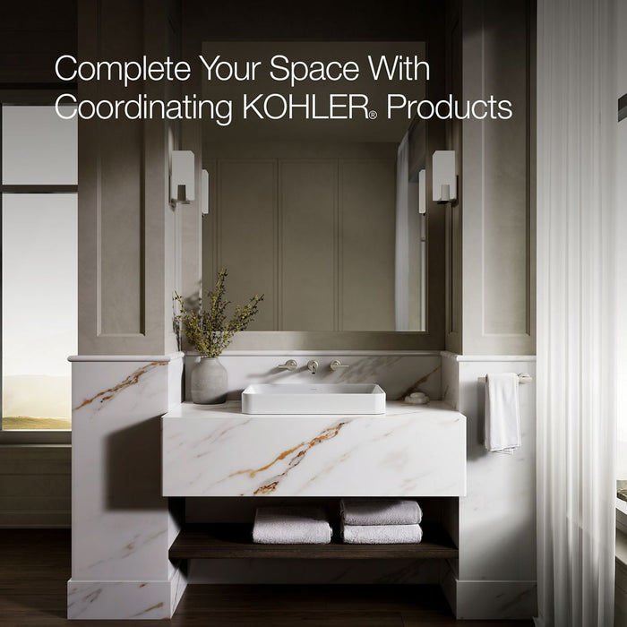 KOHLER K-5373-0 K-5373 Vox 22-3/4" Rectangular Vessel Bathroom Sink, white - view 5