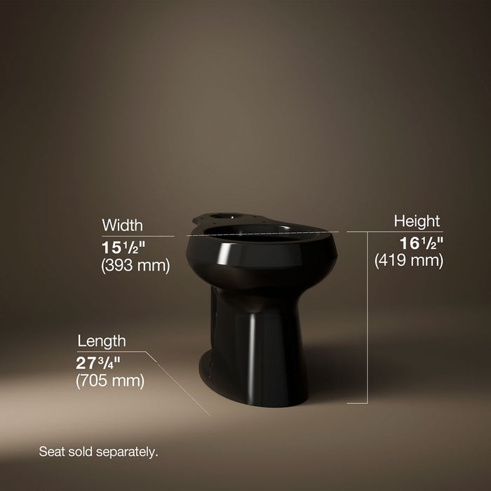 KOHLER K-5393 Highline Round-front toilet bowl, black black - view 4