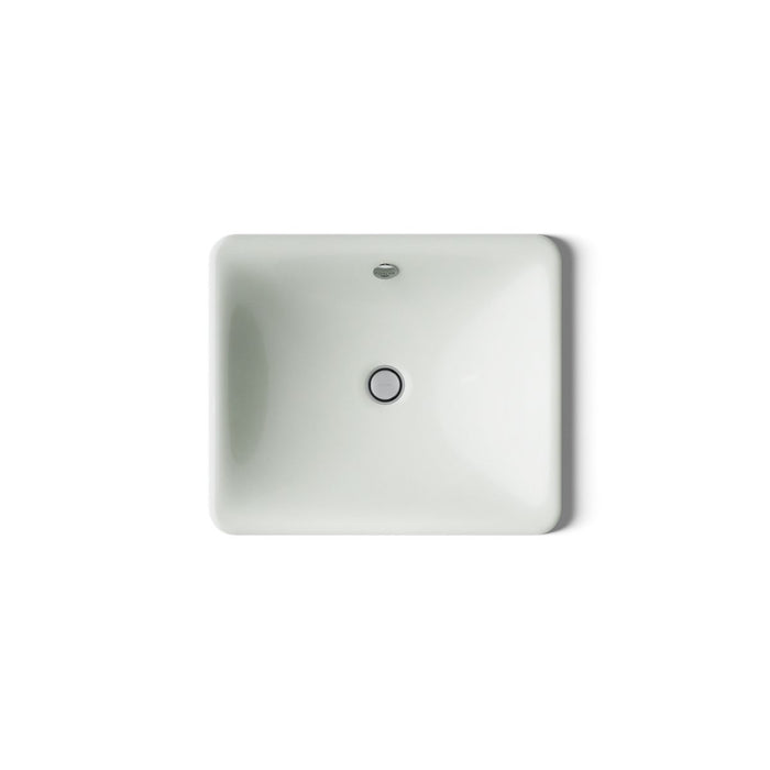 KOHLER K-5400 Iron Plains 18-1/2" rectangular drop-in/undermount bathroom sink, sea salt - view 3