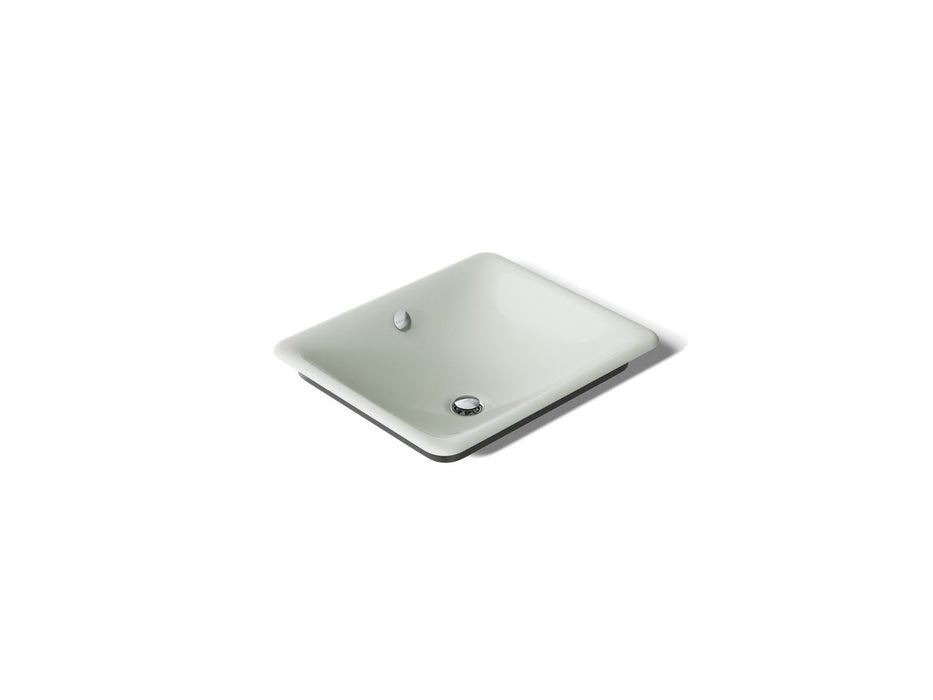 KOHLER K-5400-P5 Iron Plains 18-1/2" rectangular vessel bathroom sink, sea salt