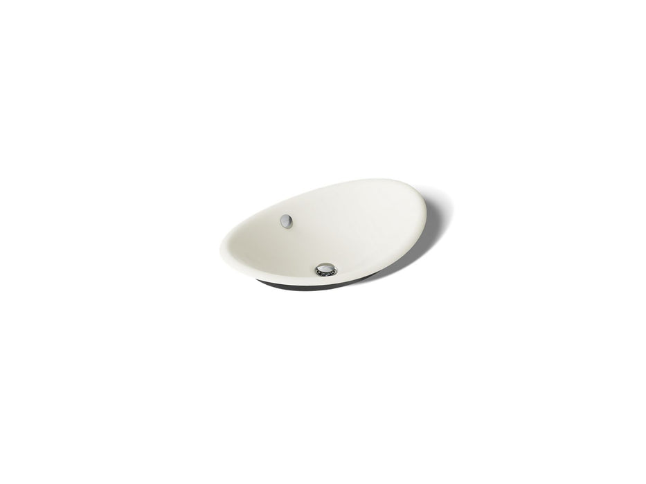 KOHLER K-5403-B Iron Plains 20-3/4" oval vessel bathroom sink, biscuit
