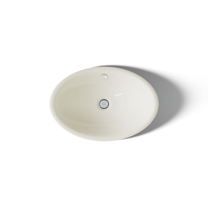 KOHLER K-5403-B Iron Plains 20-3/4" oval vessel bathroom sink, biscuit - view 3
