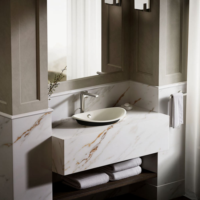 KOHLER K-5403-B Iron Plains 20-3/4" oval vessel bathroom sink, biscuit - view 4