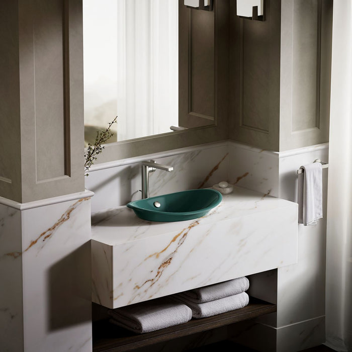 KOHLER K-5403-PAT Iron Plains 20-3/4" oval vessel bathroom sink