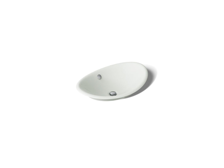 KOHLER K-5403-W Iron Plains 20-3/4" oval vessel bathroom sink, sea salt