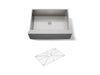 KOHLER K-5417 Strive 29-1/2" undermount single-bowl farmhouse kitchen sink, stainless steel