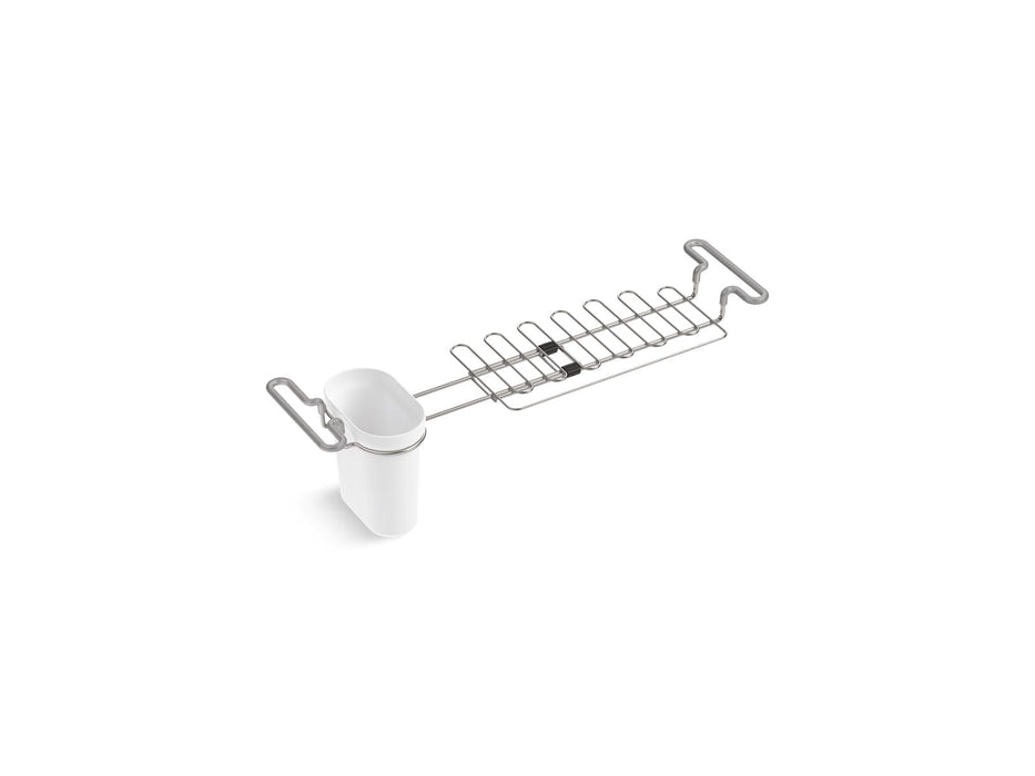 KOHLER K-5473 Kitchen sink utility rack, white