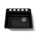 KOHLER K-5479-5U Riverby 25" undermount single-bowl kitchen sink, black black - view 5