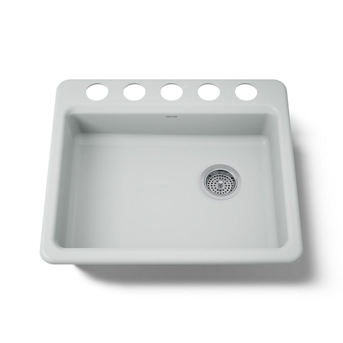 KOHLER K-5479-5U Riverby 25" undermount single-bowl kitchen sink, ice grey - view 5