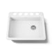 KOHLER K-5479-5U Riverby 25" undermount single-bowl kitchen sink, white - view 5