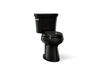 KOHLER K-5481 Highline Two-piece round-front toilet, 1.28 gpf - Black Black