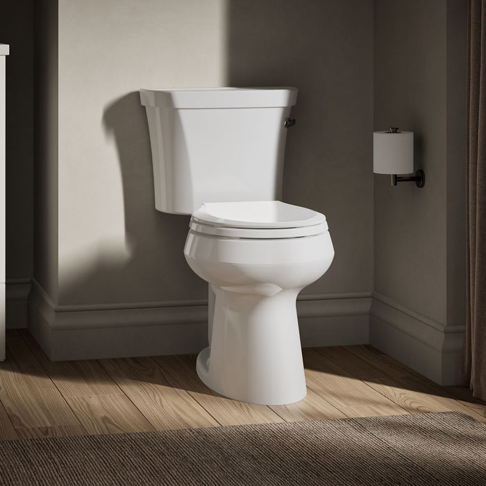 KOHLER K-5481-RA Highline Two-piece round-front toilet, 1.28 gpf - White