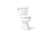 KOHLER K-5481-U Highline Two-piece round-front toilet, 1.28 gpf, white