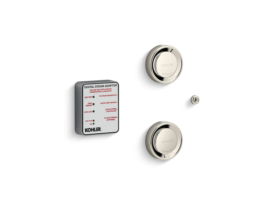 KOHLER K-5549-K1 Invigoration Series DTV+ Tandem digital steam adapter kit, vibrant polished nickel